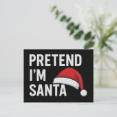 Doe alsof ik Kerstman ben - Grappige Kersthumor Briefkaart (Staand voorkant)