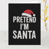 Doe alsof ik Kerstman ben - Grappige Kersthumor Kaart (Gele Bloem)