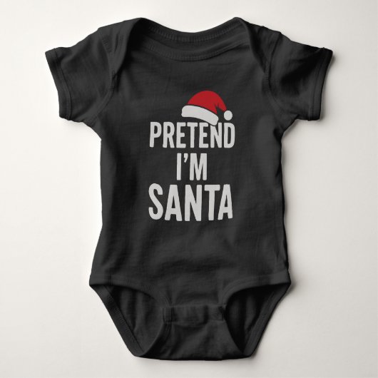Doe alsof ik Kerstman ben - Grappige Kersthumor Romper (Voorkant)