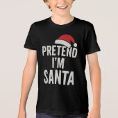 Doe alsof ik Kerstman ben - Grappige Kersthumor Tri-Blend Shirt (Voorkant)