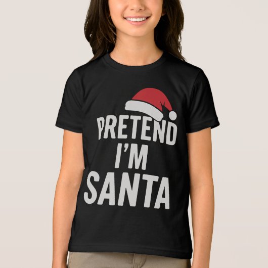 Doe alsof ik Kerstman ben - Grappige Kersthumor Tri-Blend Shirt (Voorkant)