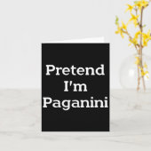 Doe alsof ik Paganini kostuum grappig Halloween fe Kaart (Gele Bloem)