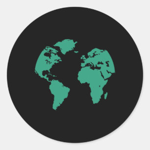 Doe alsof ik Planet Earth ben Mannen Kinder Lazy F Ronde Sticker