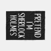 Doe alsof ik Sherlock Holmes kostuum ben Halloween Fleece Deken (Voorkant (Horizontaal))