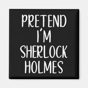 Doe alsof ik Sherlock Holmes kostuum ben Halloween Magneet