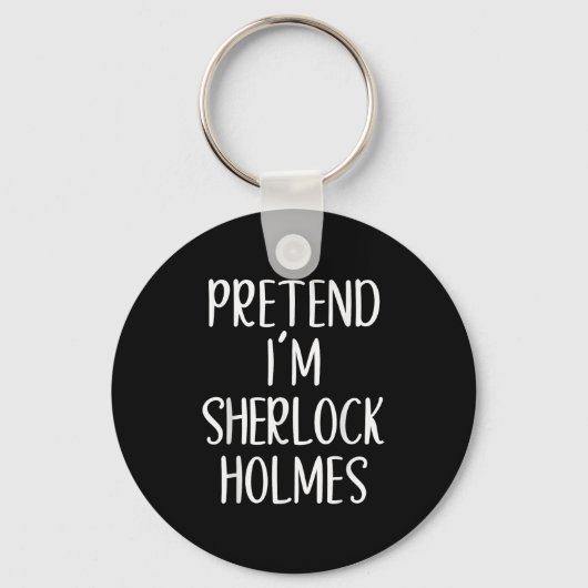 Doe alsof ik Sherlock Holmes kostuum ben Halloween Sleutelhanger (Voorkant)