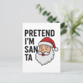 Doe alsof ik Sinterklaas ben - Grappige Kerstcitaa Briefkaart (Staand voorkant)