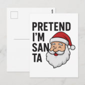 Doe alsof ik Sinterklaas ben - Grappige Kerstcitaa Briefkaart (Voorkant / Achterkant)