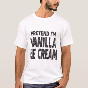 Doe alsof ik Vanilla Ice Cream Easy Halloween Cost T-shirt