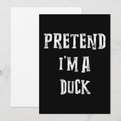 Doe alsof in een eend Halloween kostuum koppels Feestdagenkaart (Voorkant / Achterkant)