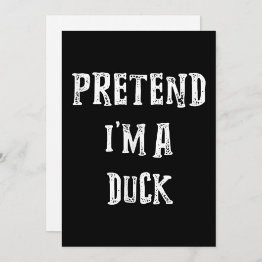 Doe alsof in een eend Halloween kostuum koppels Feestdagenkaart (Voorkant / Achterkant)