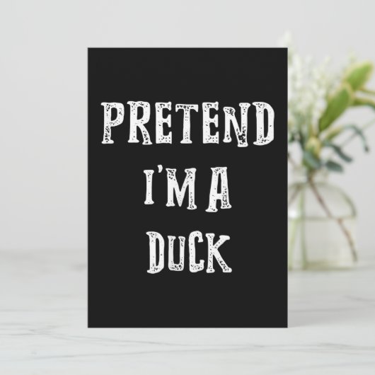 Doe alsof in een eend Halloween kostuum koppels Feestdagenkaart (Staand voorkant)