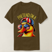 Doe alsof in een eend ontwerp vrouwen Mannen Kinde T-shirt (Design voorkant)