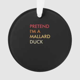 Doe alsof in een Mallard Duck Lazy Halloween Party Ornament