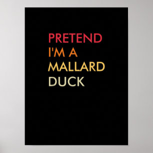 Doe alsof in een Mallard Duck Lazy Halloween Party Poster