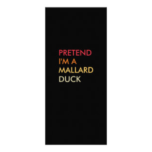 Doe alsof in een Mallard Duck Lazy Halloween Party Reclamekaart