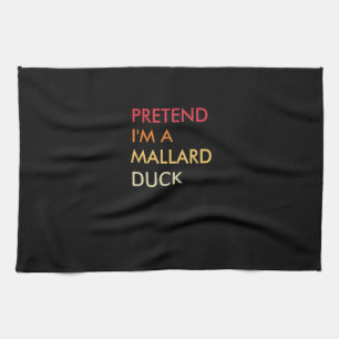 Doe alsof in een Mallard Duck Lazy Halloween Party Theedoek