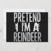 Doe alsof in een rendier kerstkostuum feestdagenkaart (Voorkant)