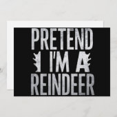 Doe alsof in een rendier kerstkostuum feestdagenkaart (Voorkant / Achterkant)