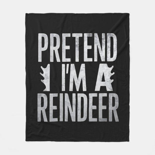 Doe alsof in een rendier kerstkostuum fleece deken (Voorkant)