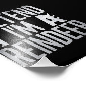 Doe alsof in een rendier kerstkostuum foto afdruk (Hoek)