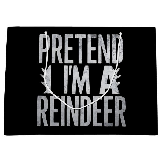 Doe alsof in een rendier kerstkostuum groot cadeauzakje (Voorkant)