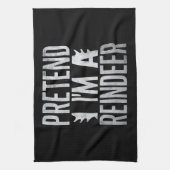 Doe alsof in een rendier kerstkostuum theedoek (Verticaal)