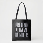 Doe alsof in een rendier kerstkostuum tote bag (Voorkant)