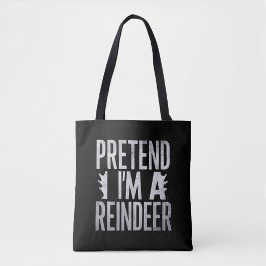 Doe alsof in een rendier kerstkostuum tote bag (Voorkant)