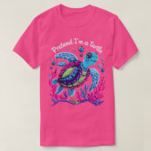 Doe alsof in een schildpad Easy Halloween Funny De T-shirt (Design voorkant)