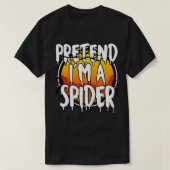 Doe alsof in een spin grappig luie halloween kostu t-shirt (Design voorkant)