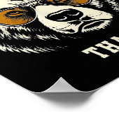 Doe alsof je dood bent dank je grappige grizzlybee poster (Hoek)