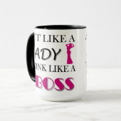 Doe alsof je een dame als een baas bent mok (Voorkant links)