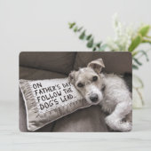 Doe alsof je een hond-Vaderdag kaart hebt (Staand voorkant)