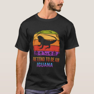 Doe alsof je een Iguana Animal Halloween kostuum b T-shirt