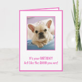 Doe alsof je een koningin bent kaart (Voorkant)