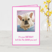 Doe alsof je een koningin bent kaart (Gele Bloem)