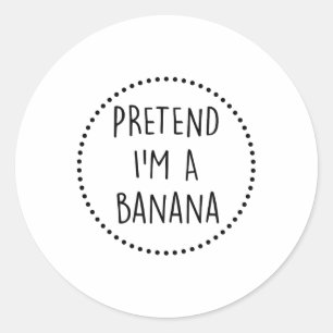 Doe alsof je een Nana Halloween kostuum draagt Ronde Sticker