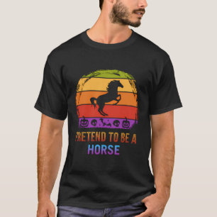 Doe alsof je een paardendier Halloween kostuum ben T-shirt