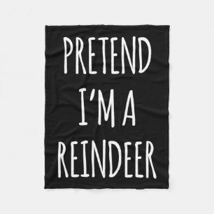 Doe alsof je een rendier bent Easy Christmas-kerst Fleece Deken