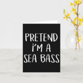 Doe alsof je een Zee B kostuum Funny Fish Hallowee Kaart (Gele Bloem)