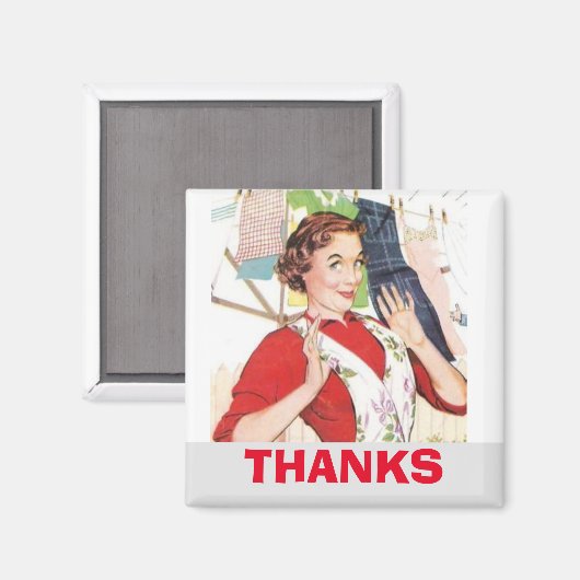 Doe alsof je thuis bent, was kleding magneet (Voorkant / Achterkant)