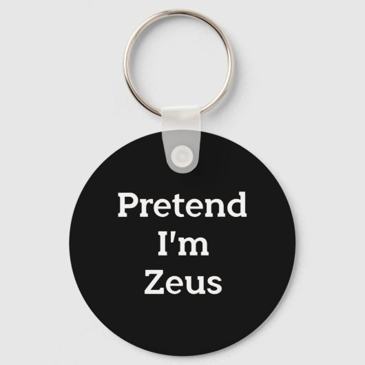 Doe alsof Zeus Kostuum Griekse God Grappig Hallowe Sleutelhanger (Voorkant)