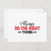 Doe altijd het juiste -Vakantie Briefkaart (Voorkant / Achterkant)