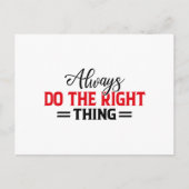 Doe altijd het juiste -Vakantie Briefkaart (Voorkant)