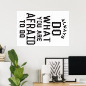 Doe altijd wat je bang bent om te doen poster (Thuiskantoor)