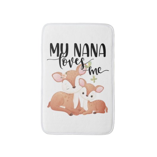 Doe and Fawn My Nana Loves me Badmat (Voorkant Verticaal)