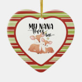 Doe and Fawn My Nana Loves me Keramisch Ornament (Voorkant)