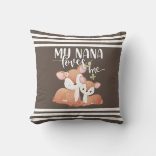 Doe and Fawn My Nana Loves me Kussen