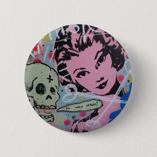 Doe anderen ronde button 5,7 cm (Voorkant)